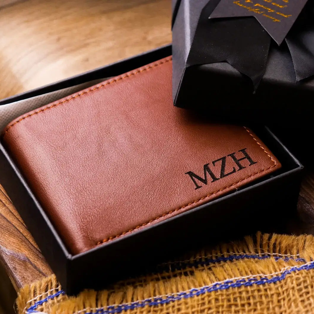 Personalized wallet for Men- Perfect Gift for husband, Anniversary gift, Father’s Day gift - giftyourways