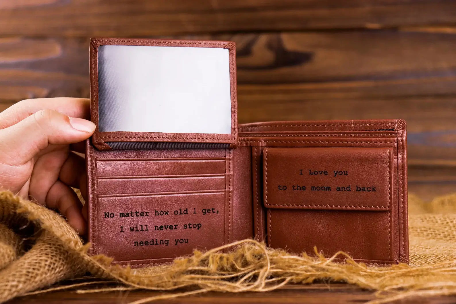Personalized wallet for Men- Perfect Gift for husband, Anniversary gift, Father’s Day gift - giftyourways