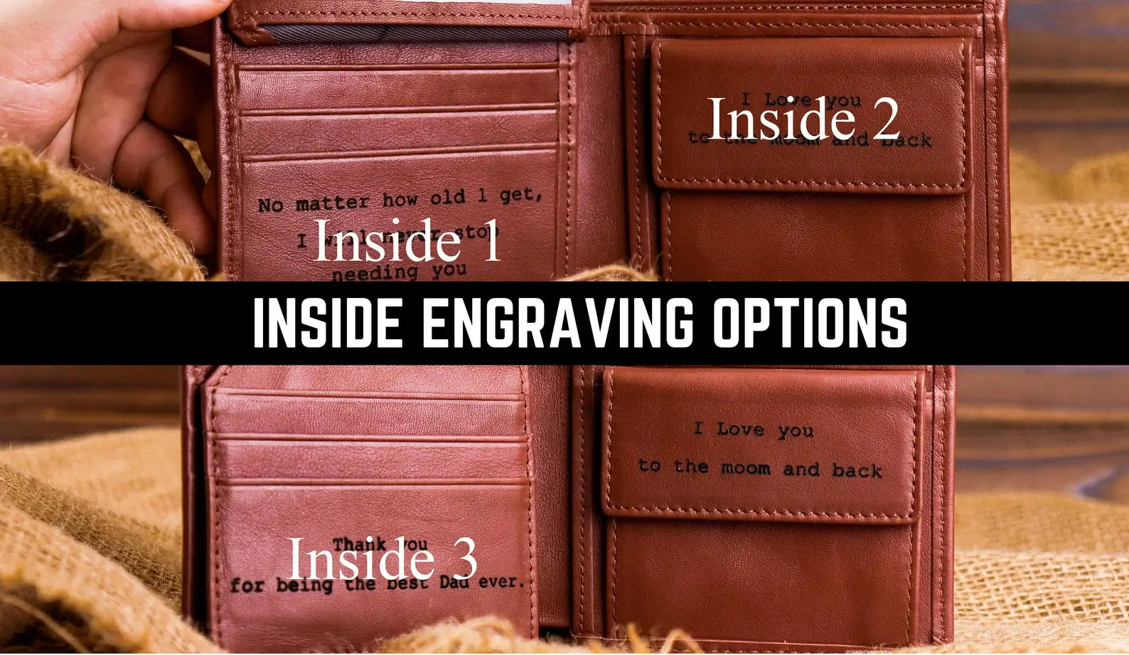 Personalized wallet for Men- Perfect Gift for husband, Anniversary gift, Father’s Day gift - giftyourways