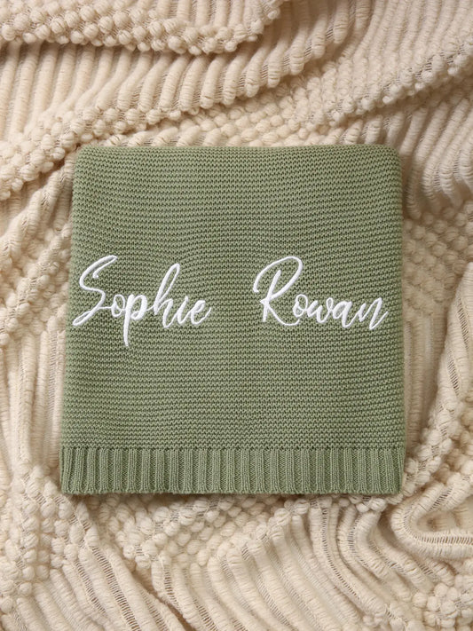 Personalized Baby Blanket - Custom Embroidery for Newborns & Toddlers