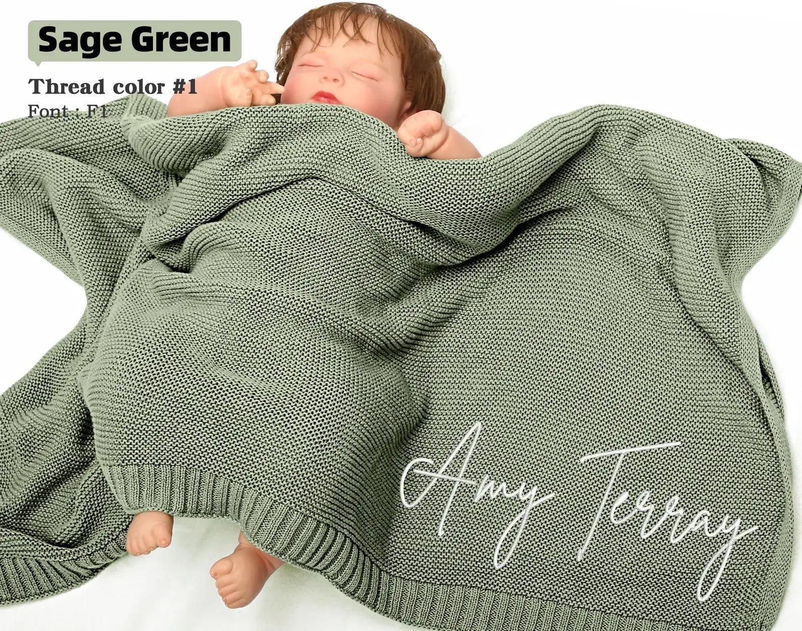 Personalized Baby Blanket - Custom Embroidery for Newborns & Toddlers
