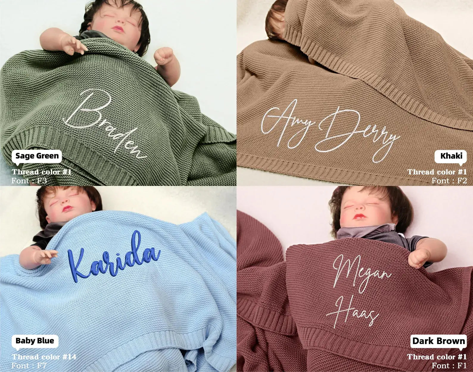 Personalized Baby Blanket - Custom Embroidery for Newborns & Toddlers