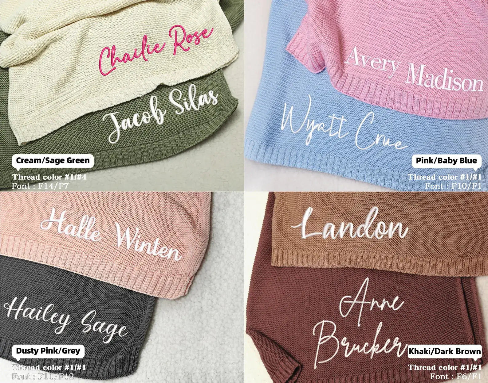Personalized Baby Blanket - Custom Embroidery for Newborns & Toddlers