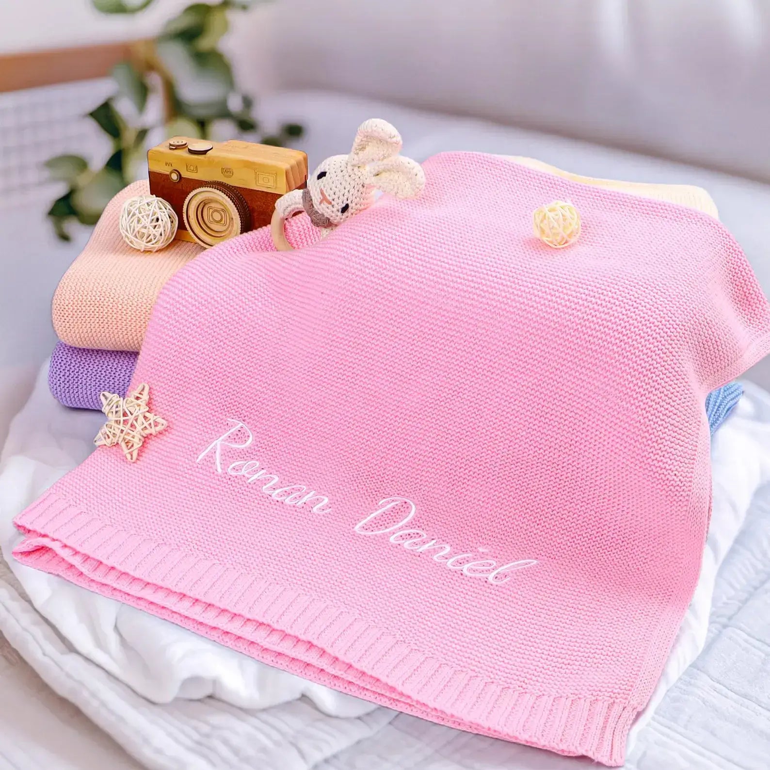 Personalized Baby Blanket - Custom Embroidery for Newborns & Toddlers - giftyourways