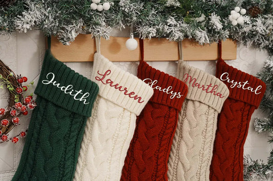 Personalized Farmhouse Holiday Stockings - Perfect Christmas Gift & Decoration