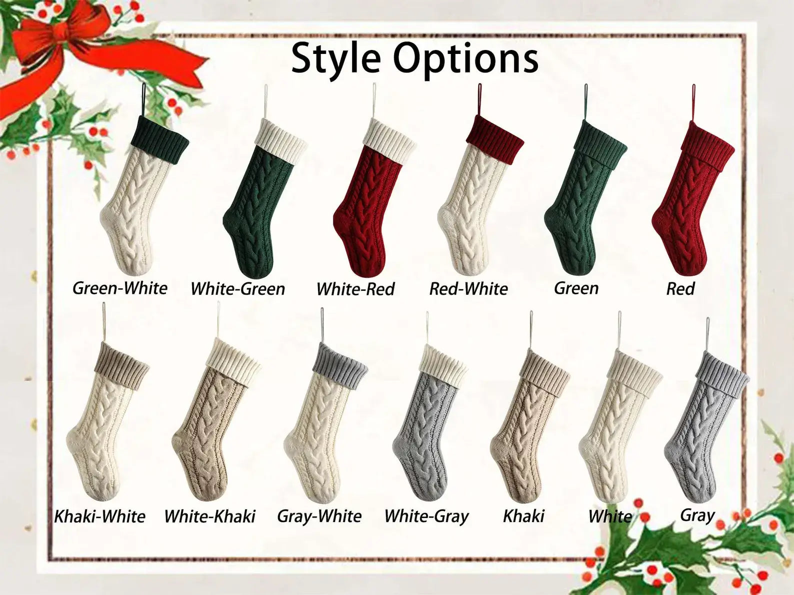 Personalized Farmhouse Holiday Stockings - Perfect Christmas Gift & Decoration