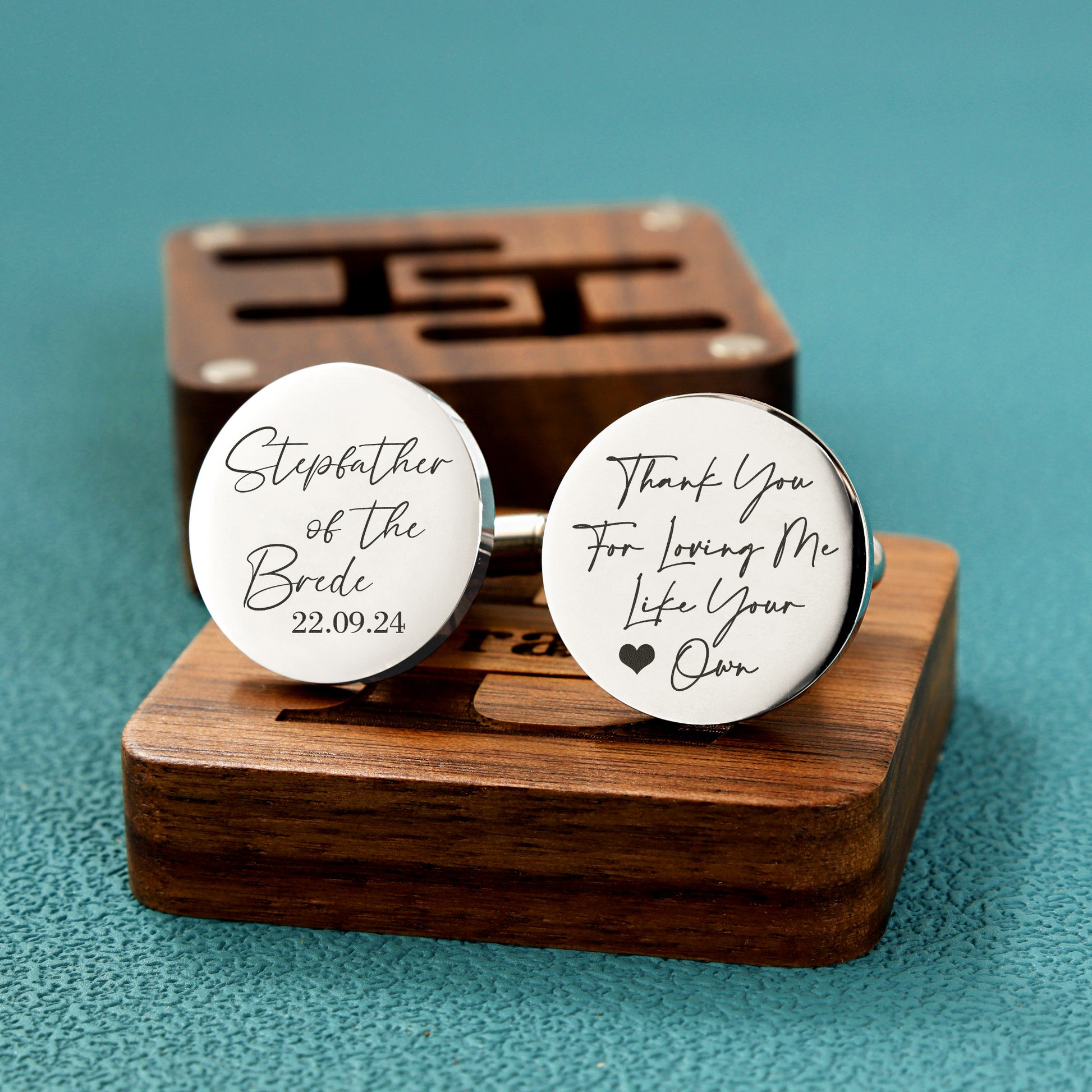 Stepfather of the Bride - Stepfather's Gift Cufflinks with Box - giftyourways